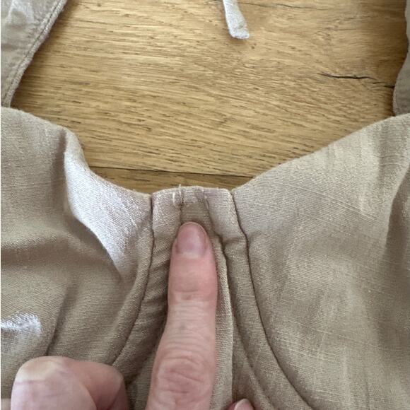 Majorelle - Emily Open Back Long Sleeve Top in Beige - Picture 2 of 4